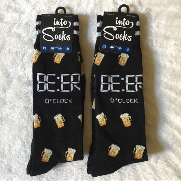 3/$20 Beer o’clock drink mug print Into Socks - Picture 2 of 11